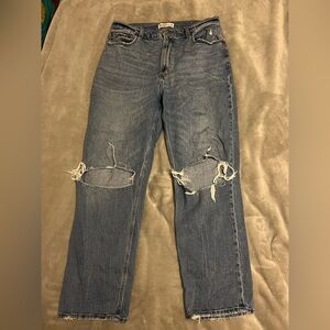 Abercrombie & Fitch Ankle Straight Ultra High-Rise Jeans